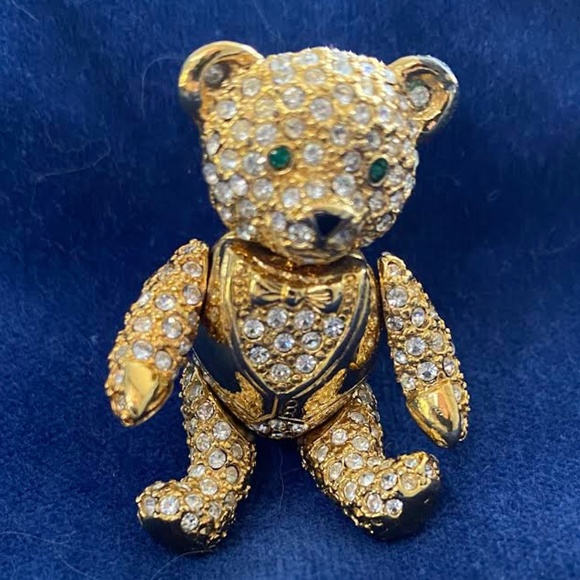 Vintage Joan Rivers Teddy Bear Pin Brooch - Picture 3 of 6